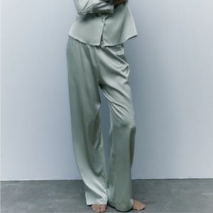 M. Zara FULL LENGTH SILK PANTS